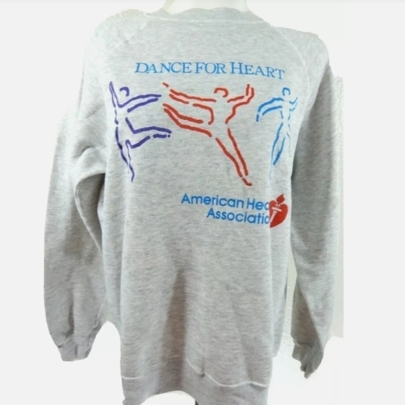 Vintage 1980's Dance For Heart Graphic Sweatshirt - Picture 1 of 7